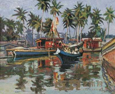秦大虎 2001年作 马来西来之旅 53×64cm